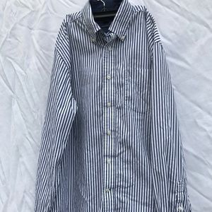 Tommy Hilfiger black white long sleeve button down